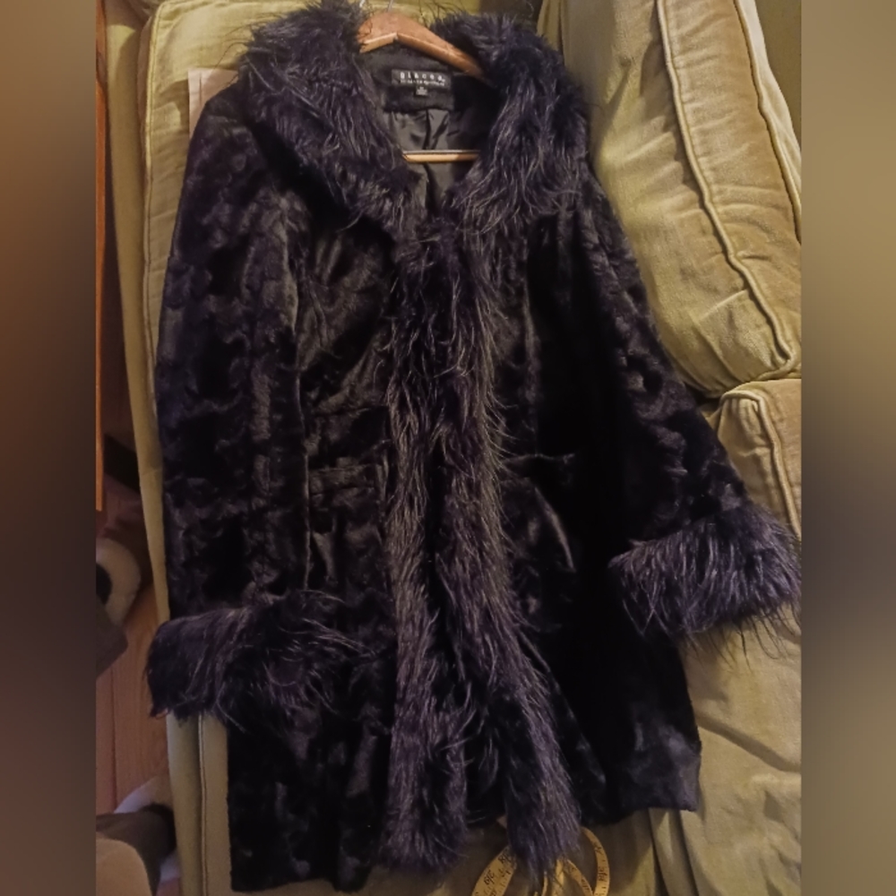 Black Penny Lane Faux Fur Coat